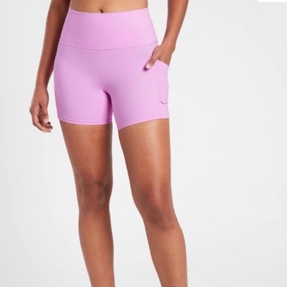 Athleta Salutation Stash High Rise 5" Shorts - Purple - Picture 5 of 5